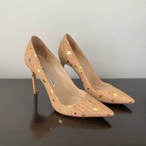 Manolo Blahnik BB Metallic Star Cork Pump (Bergdorf Goodman Exclusive)